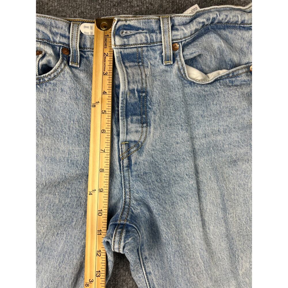 Levis Wedgie Straight Crop Jeans Womens 29 Blue Stretch Button Fly #828 - Picture 2 of 12